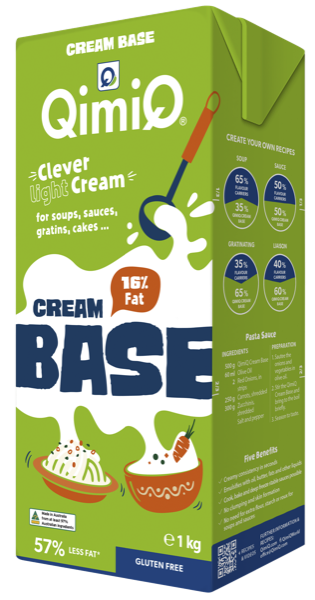 QimiQ Cream Base — Australian cooking cream, 16% fat, heat-stable for soups, sauces, gratins